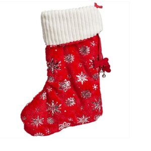 NWT Hugglehounds Puttin on the Glitz Dog Stocking CHRISTMAS RED